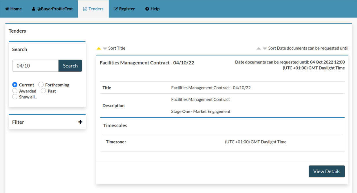 Market Engagement Upgrade screen shot